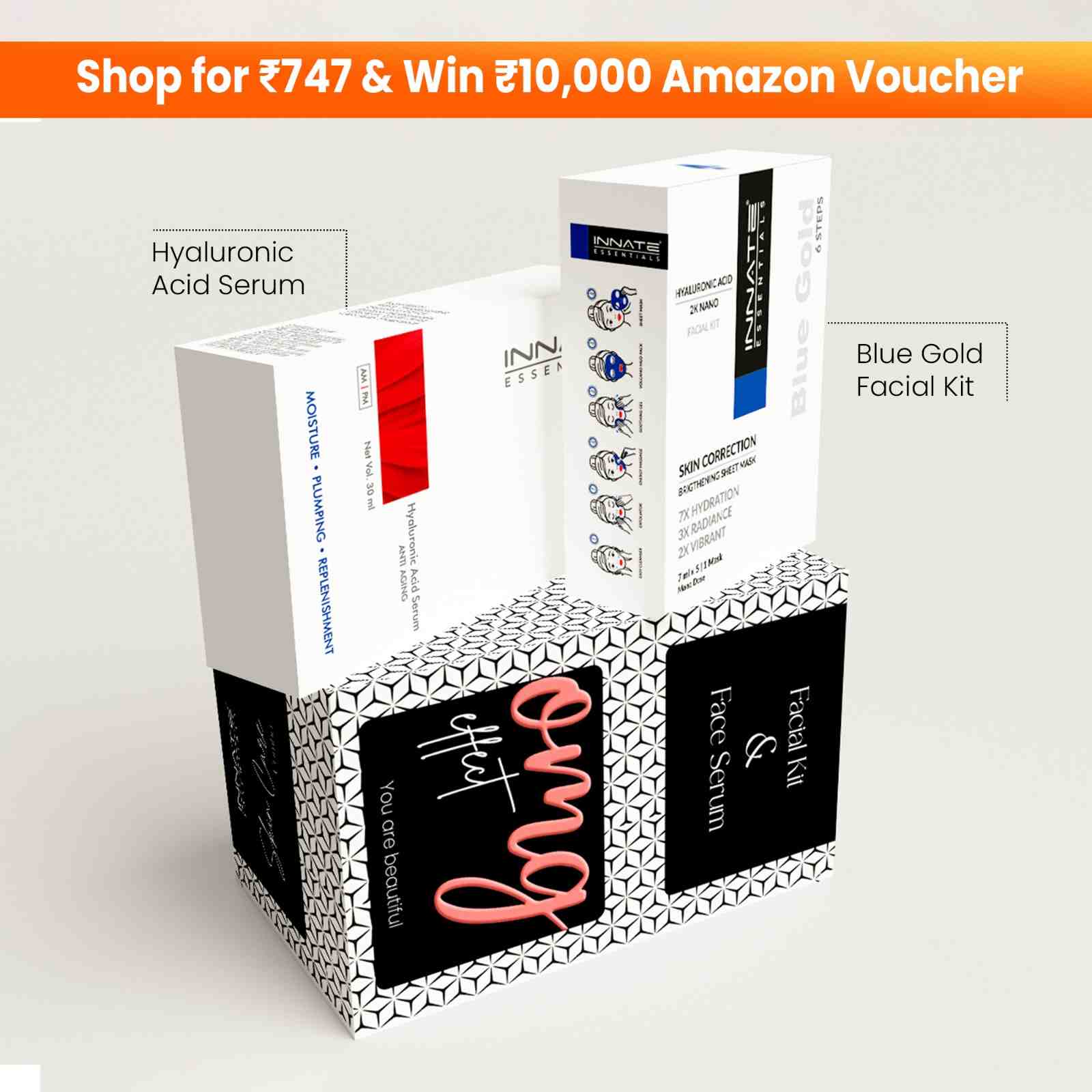 Blue Gold Hyaluronic Acid Facial + Serum Combo