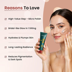 bridal max glow facial kit( pack of 2 facials) one sitting, unmatched glow