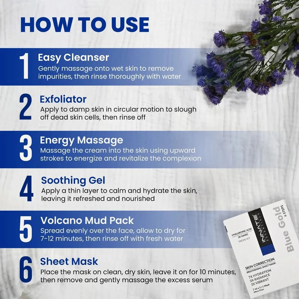 Easy Cleanser: Gently massage onto wet skin to remove impurities, then rinse thoroughly with water.
2. Exfoliator: Apply to damp skin in circular motion to slough off dead skin cells, then rinse off.
3. Energy Massage: Massage the cream into the skin using upward strokes to energize and revitalize the complexion.
4. Soothing Gel: Apply a thin layer to calm and hydrate the skin, leaving it refreshed and nourished.
5. Volcano Mud Pack: Spread evenly over the face, allow to dry for 7-12 minutes, then rinse off