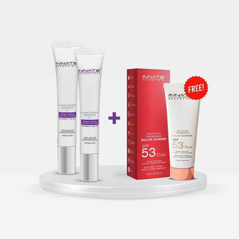 Clairis Correct Bright Max 21 (Pack of 2) + Innate Solar Screen SPF53