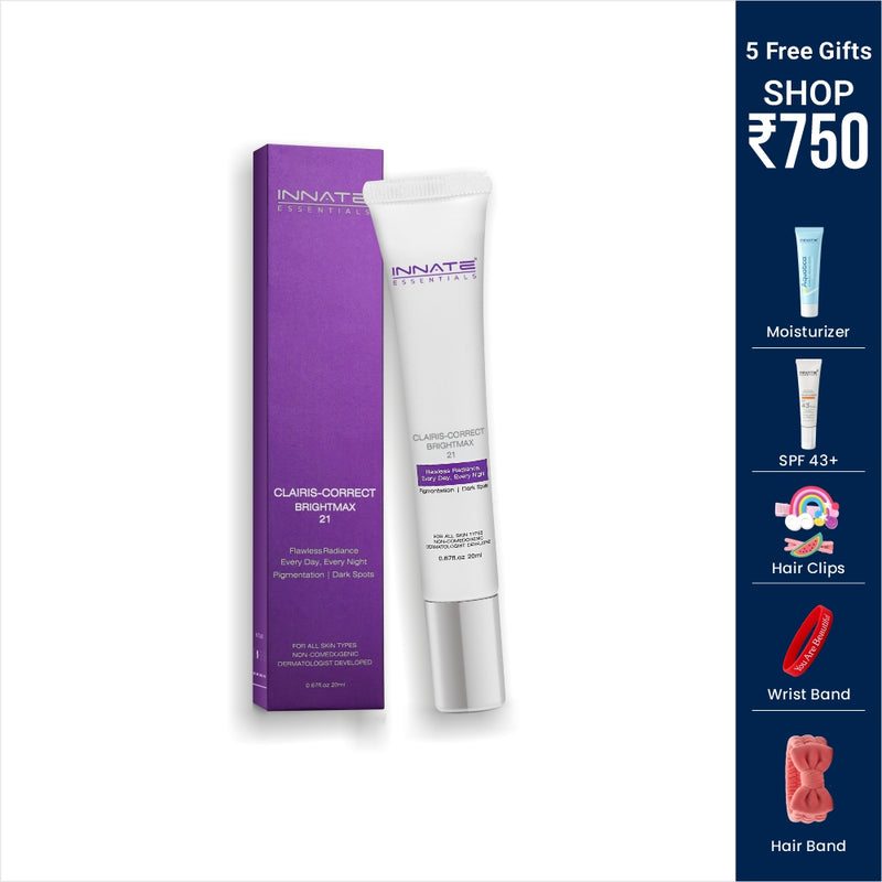 Innate Skincare product with packaging and free gift offer on a white background