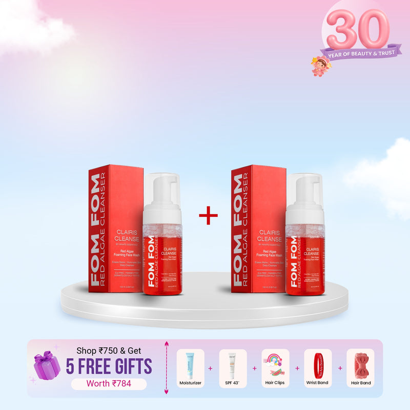 Clairis Cleanse - Red Algae Foaming Face Wash Combo ( Pack of 2)