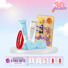 5 Freebies 🎀 (Moisturizer, SPF 43, Hair Clips, Facial Hair Band + Wrist Band)