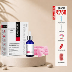 Cosmetic product with packaging and promotional offer on a beige background