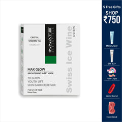 Innate Essentials facial kit packaging with Swiss Ice Wine branding on a white background