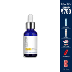 Innate Essentials skincare dropper bottle with promotional panel on the right.