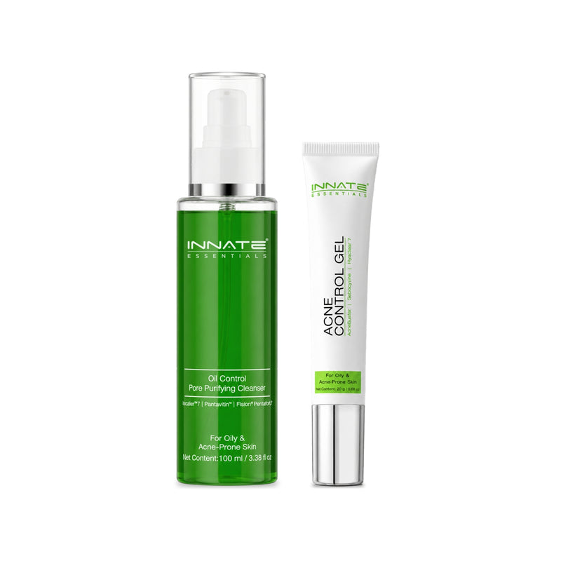 Two skincare products from Innate Essentials on a white background