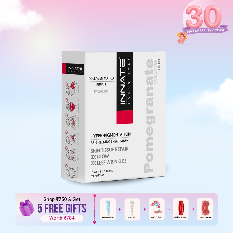 Innate Pomegranate Collagen Facial Kit With Sheet Mask