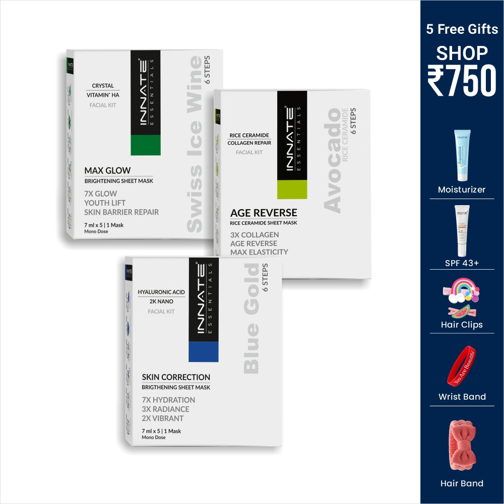 Cosmetic product packaging with promotional offer on a beige background