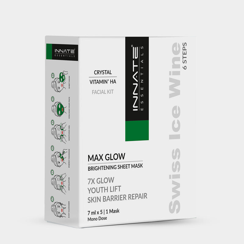 SWISS ICE WINE FACIAL KIT FOR MAX GLOW, YOUTH LIFT, SKIN BARRIER REPAIR AND 7X GLOW