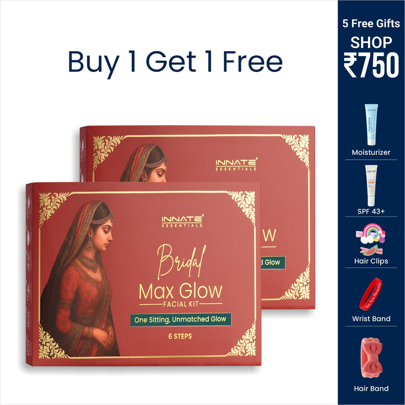 Innate Bridal Max Glow Facial Kit - 6 Steps | 2 Facials