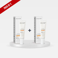 Two tubes of Innate Solar Screen SPF 43 sunscreen, Pack of 2, with white and orange labeling.