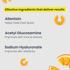 Innate Vitamin C & Acetyl Glucosamine Face Serum
Effective Ingredients that Deliver Results
Allantoin: Helps Fade Dark Spots
Sodium Hyaluronate: Improves skin elasticity
Acetyl Glucosamine: Improves skin tone & texture
